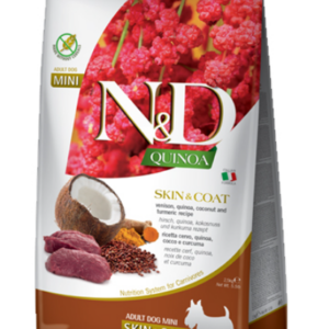N&D DOG QUINOA SKIN&COAT ADULT MINI VENISON - С ЕЛЕНОВО МЕСО