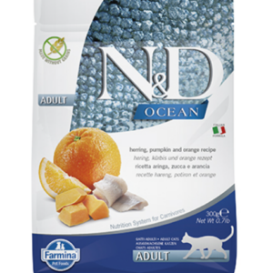 N&D CAT OCEAN ADULT PUMPKIN коте,тиква с херинга и портокал